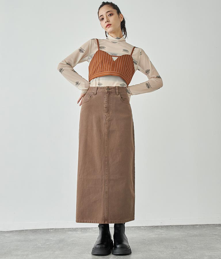 バックスリットロングスカート 791-9017