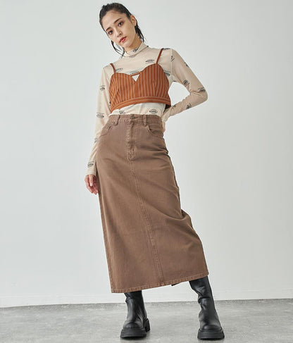 バックスリットロングスカート 791-9017