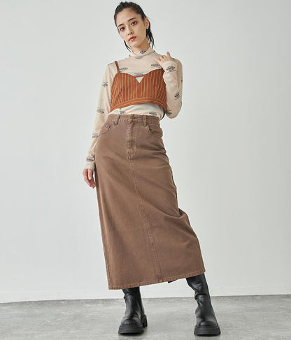 バックスリットロングスカート 791-9017