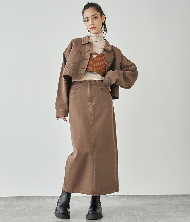 バックスリットロングスカート 791-9017