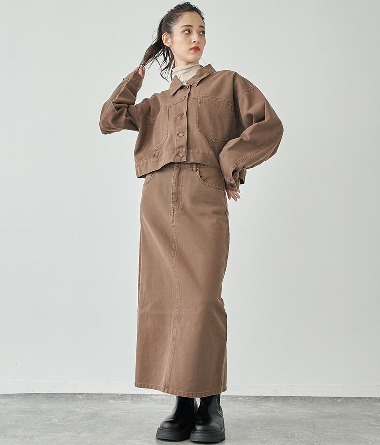 バックスリットロングスカート 791-9017