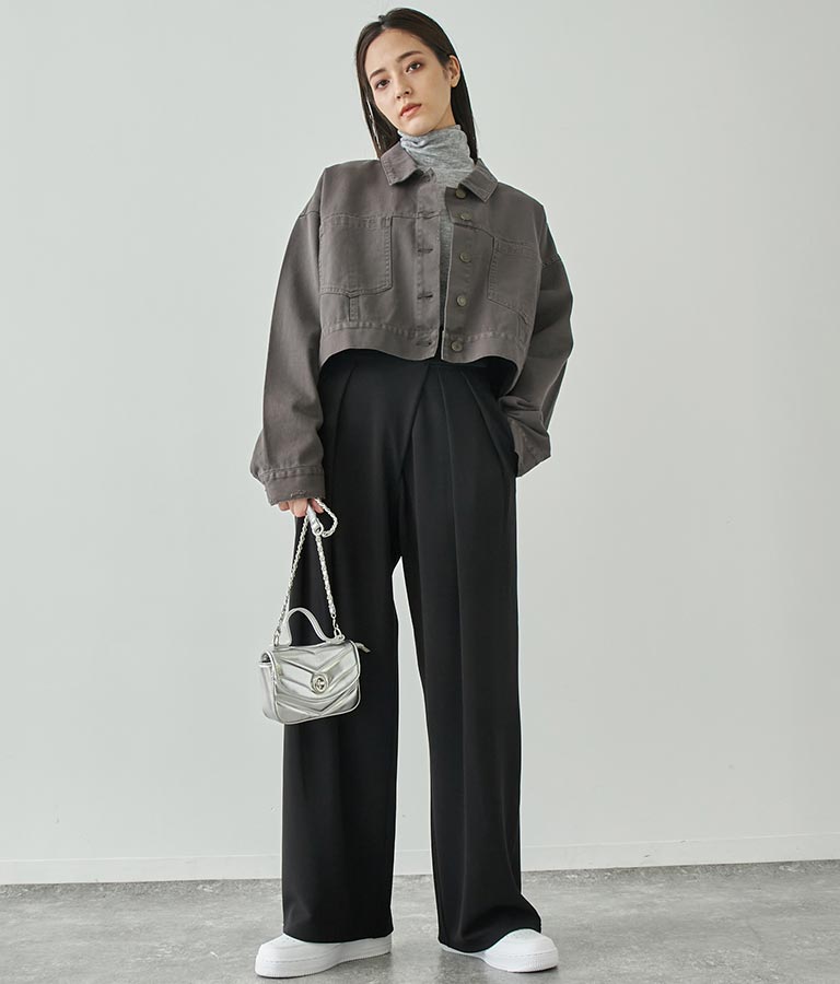 ダメージクロップドジャケット