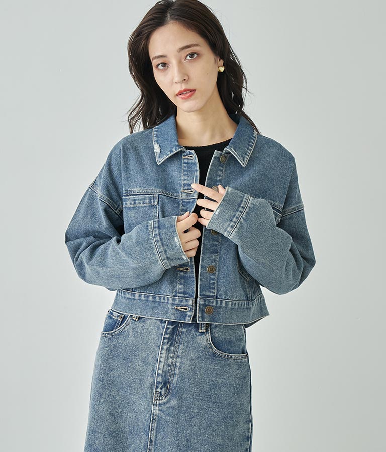 ダメージクロップドジャケット 794-9016