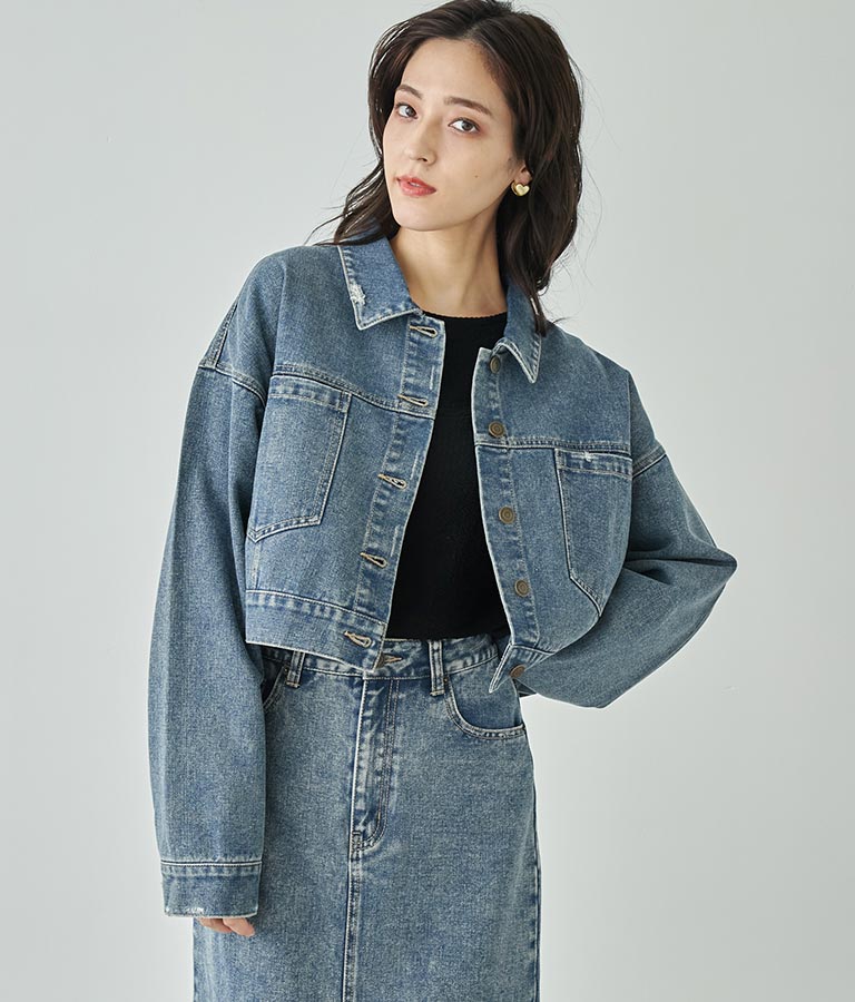 ダメージクロップドジャケット 794-9016