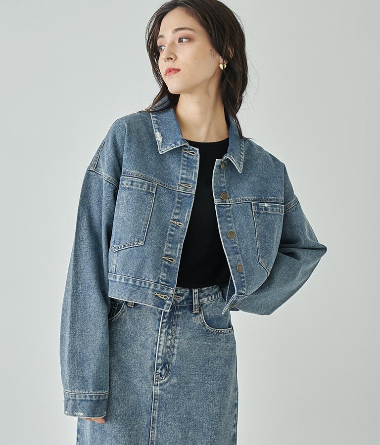 ダメージクロップドジャケット 794-9016