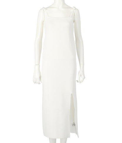 スポンジニット キャミソール ロング ワンピース ノースリーブ 157-5477