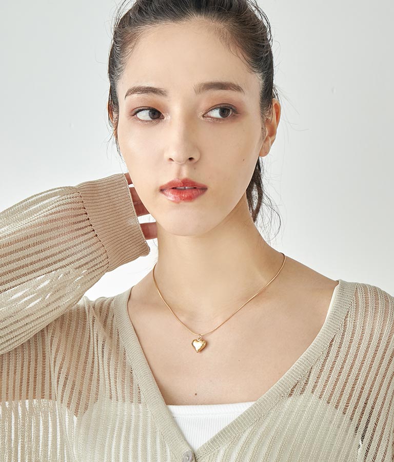 ハート モチーフ ネックレス 159-5486