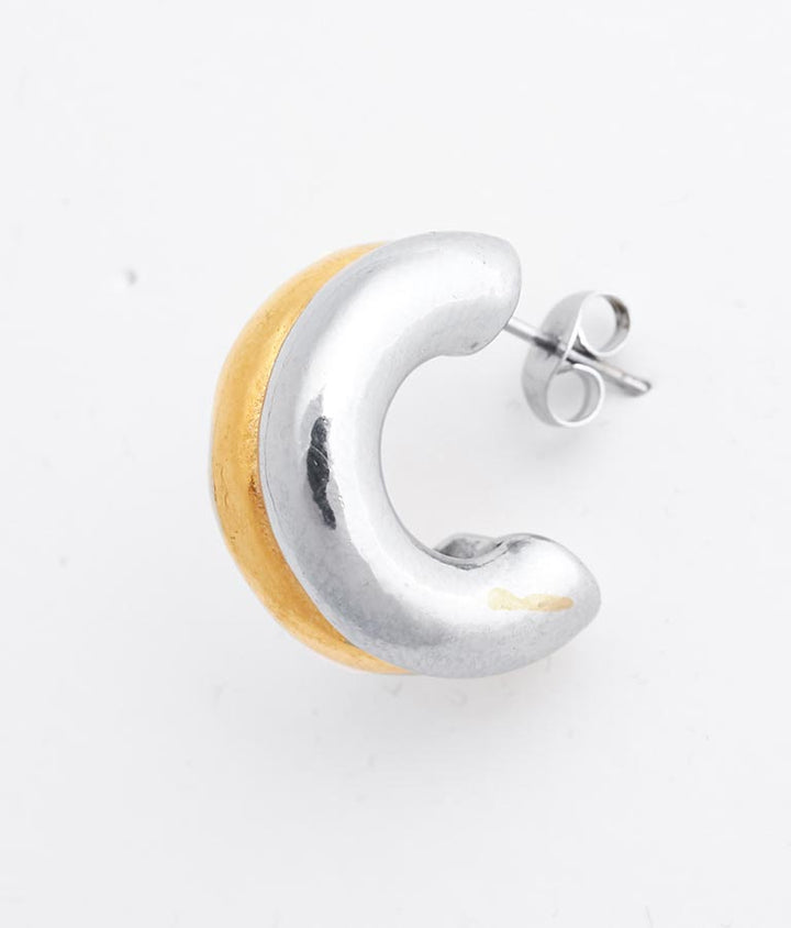 ツートンバイカラーフープピアス 159-5495