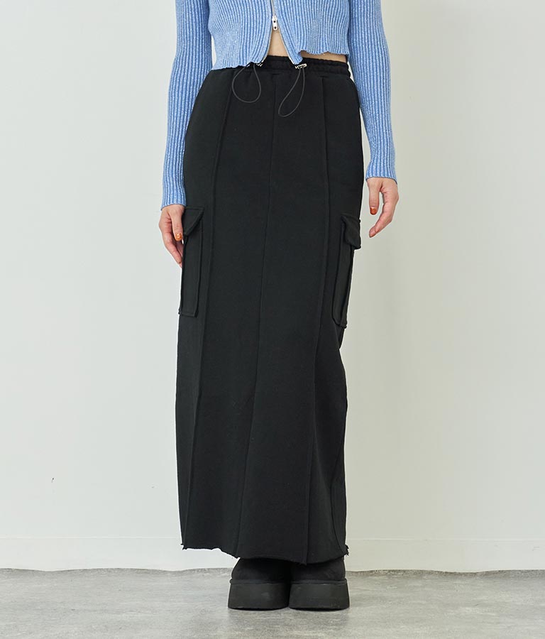 裏毛スウェットカーゴスカート 791-9002