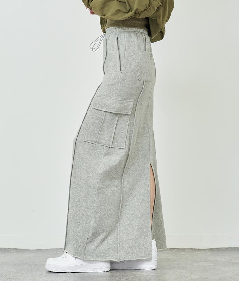 裏毛スウェットカーゴスカート 791-9002