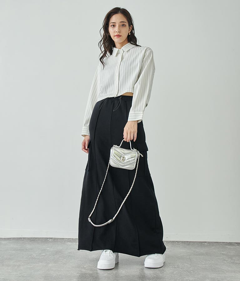 裏毛スウェットカーゴスカート 791-9002