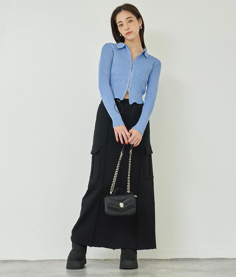 裏毛スウェットカーゴスカート 791-9002