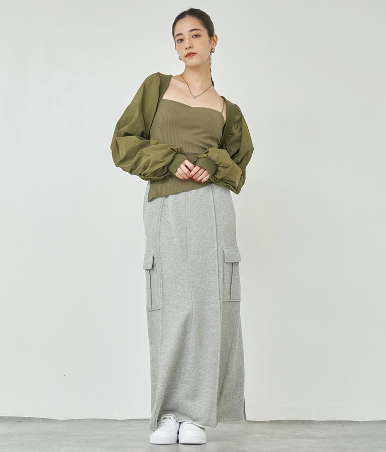 裏毛スウェットカーゴスカート 791-9002