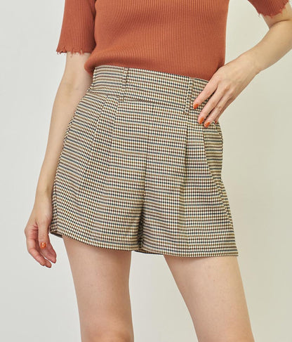 チェック柄 ショートパンツ【セットアップ着用可】 792-8993