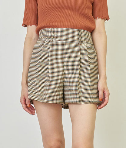 チェック柄 ショートパンツ【セットアップ着用可】 792-8993