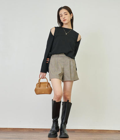 チェック柄 ショートパンツ【セットアップ着用可】 792-8993