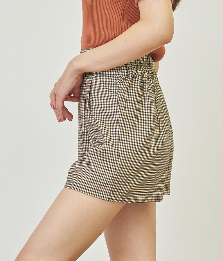 チェック柄 ショートパンツ【セットアップ着用可】 792-8993