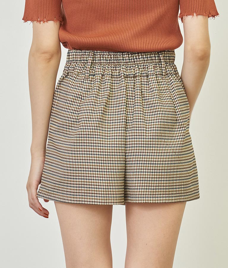 チェック柄 ショートパンツ【セットアップ着用可】 792-8993