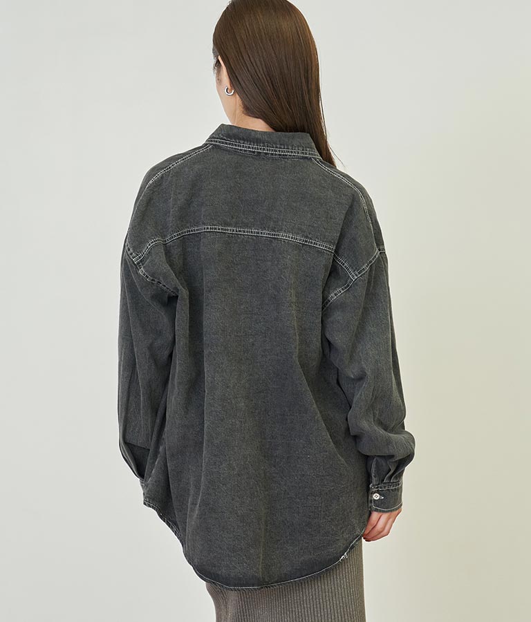 デニムオーバーサイズシャツ