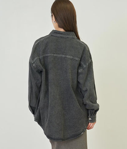 デニムオーバーサイズシャツ