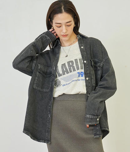 デニムオーバーサイズシャツ 154-5497