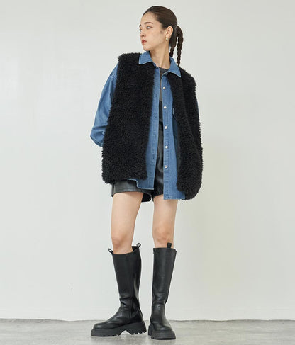 デニムオーバーサイズシャツ 154-5497