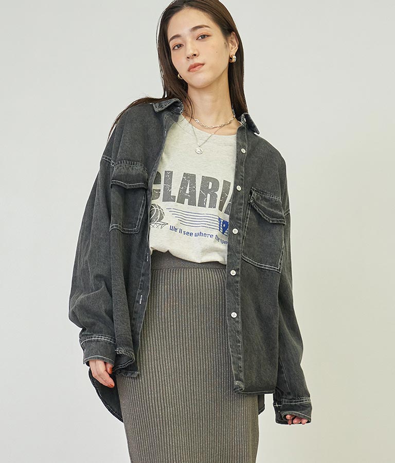 デニムオーバーサイズシャツ 154-5497
