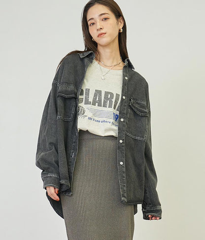 デニムオーバーサイズシャツ 154-5497