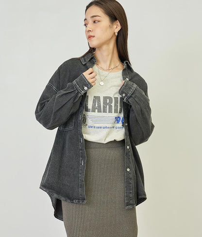 デニムオーバーサイズシャツ 154-5497