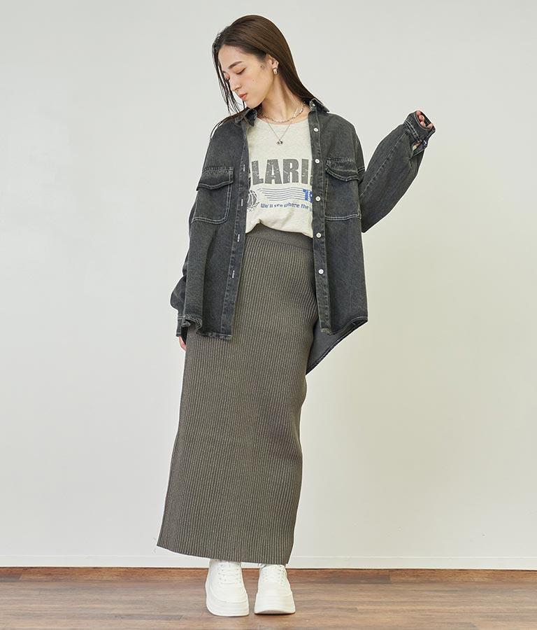 デニムオーバーサイズシャツ 154-5497