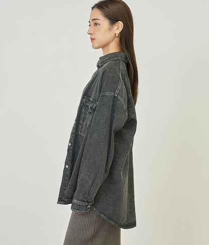 デニムオーバーサイズシャツ 154-5497
