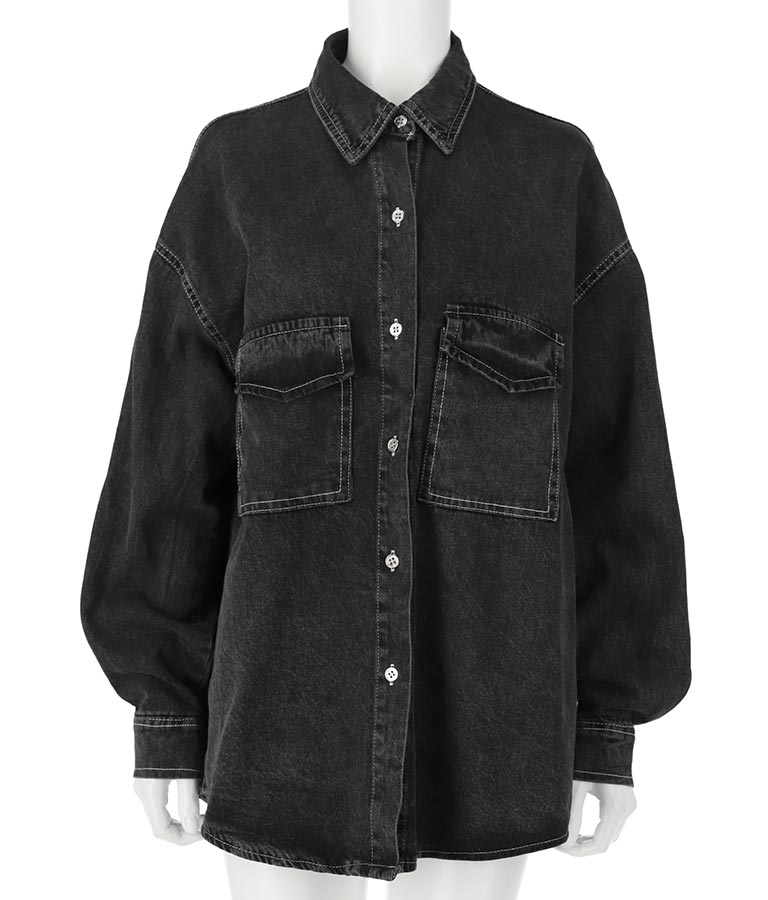 デニムオーバーサイズシャツ 154-5497