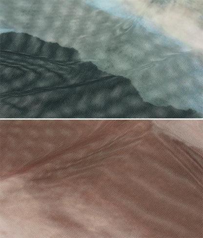 ニュアンス柄サイドシャーリングシアートップス 153-5494