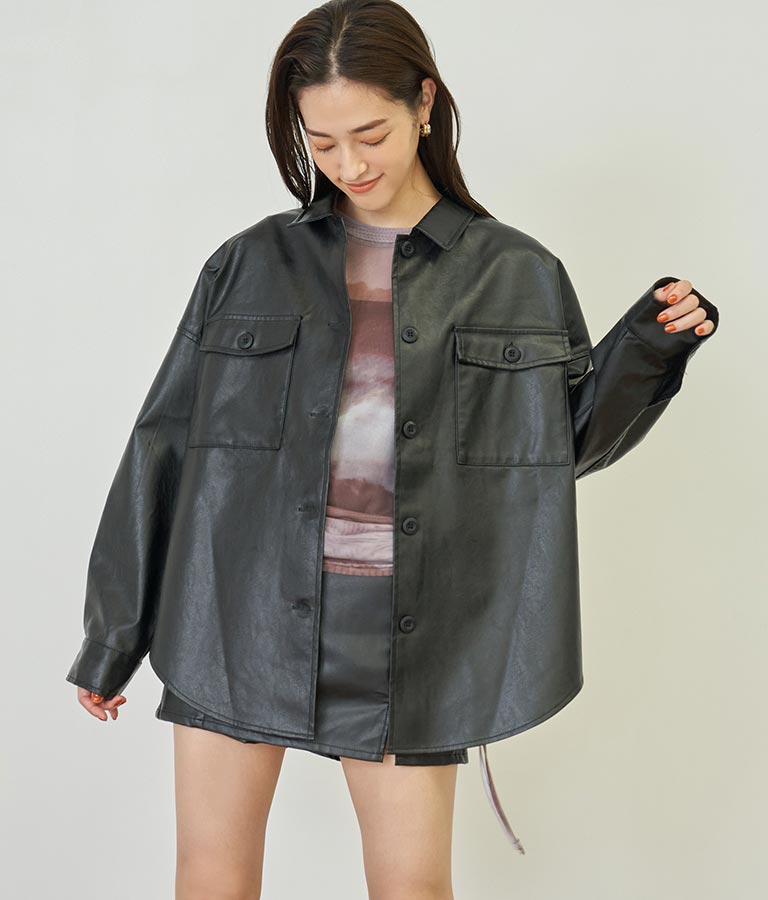 フェイクレザーCPOジャケット【セットアップ着用可】 794-9001