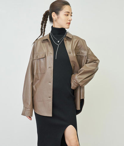 フェイクレザーCPOジャケット【セットアップ着用可】 794-9001