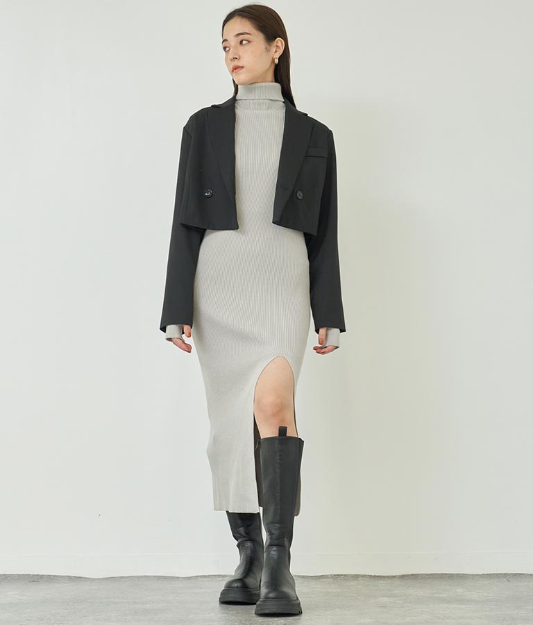 ダブルボタンクロップドジャケット【別売りSETUP】