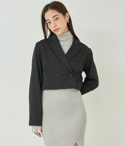 ダブルボタン クロップド ジャケット【別売りSETUP】 794-9027