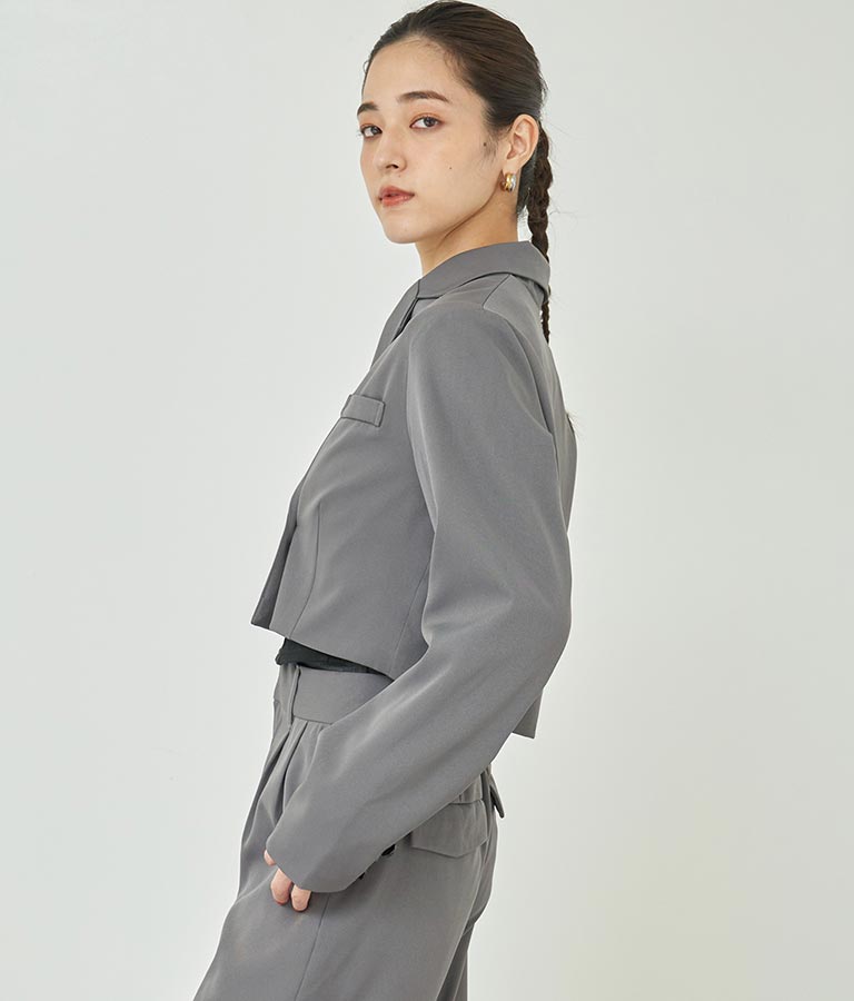 ダブルボタン クロップド ジャケット【別売りSETUP】 794-9027