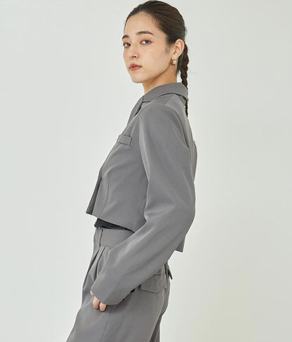 ダブルボタン クロップド ジャケット【別売りSETUP】 794-9027