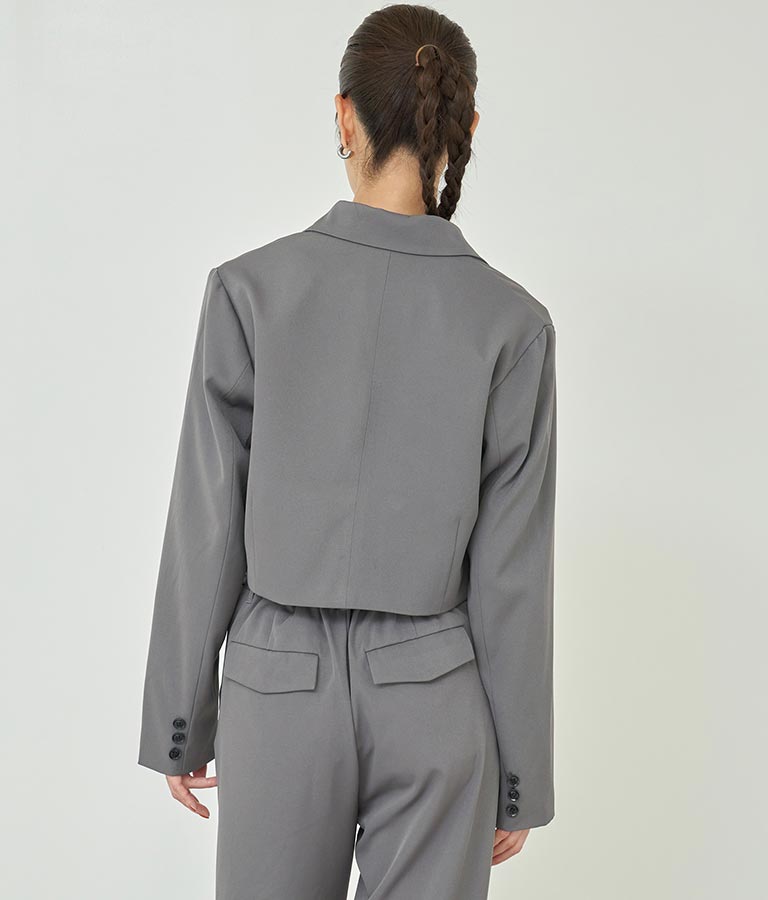 ダブルボタン クロップド ジャケット【別売りSETUP】 794-9027