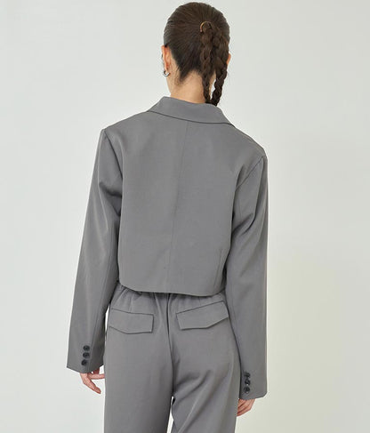 ダブルボタン クロップド ジャケット【別売りSETUP】 794-9027