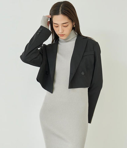 ダブルボタン クロップド ジャケット【別売りSETUP】 794-9027