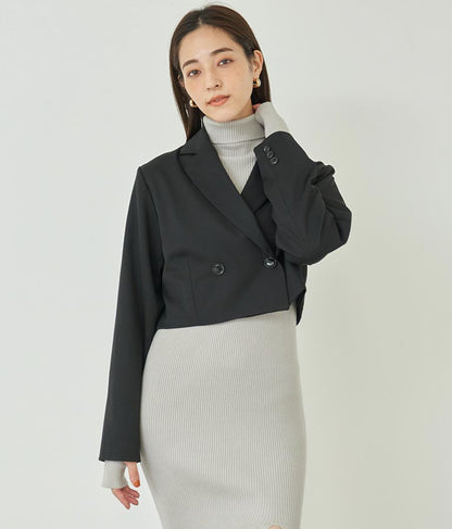 ダブルボタン クロップド ジャケット【別売りSETUP】 794-9027