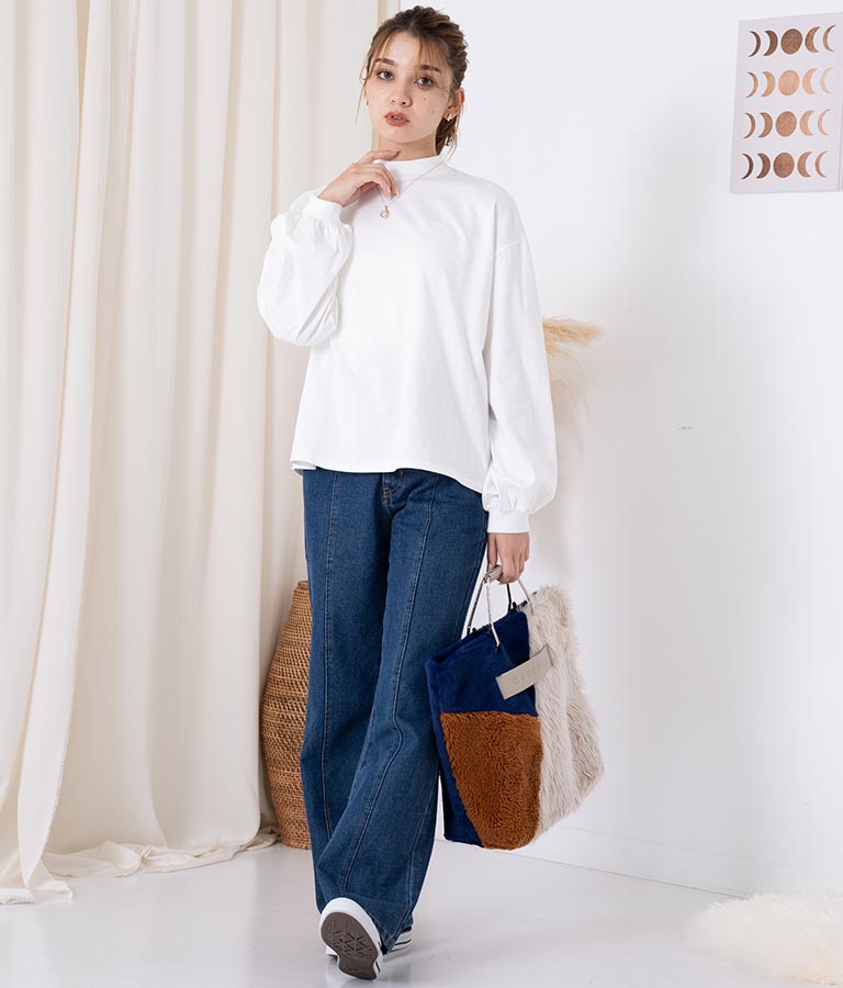 ボリュームスリーブカットソー 523-6719