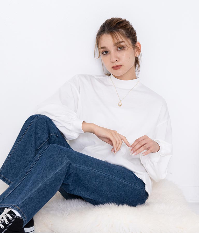 ボリュームスリーブカットソー 523-6719