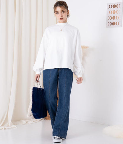 ボリュームスリーブカットソー 523-6719