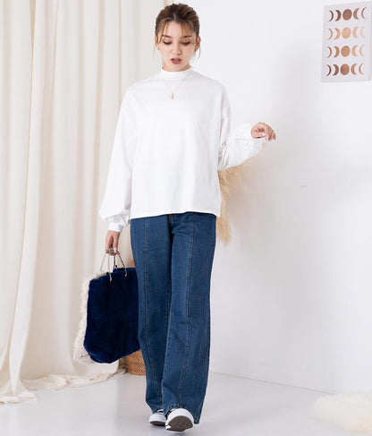 ボリュームスリーブカットソー 523-6719