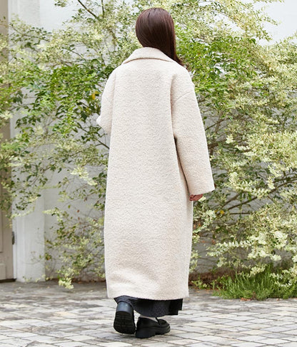 リングボア テーラード ロング コート 526-6712