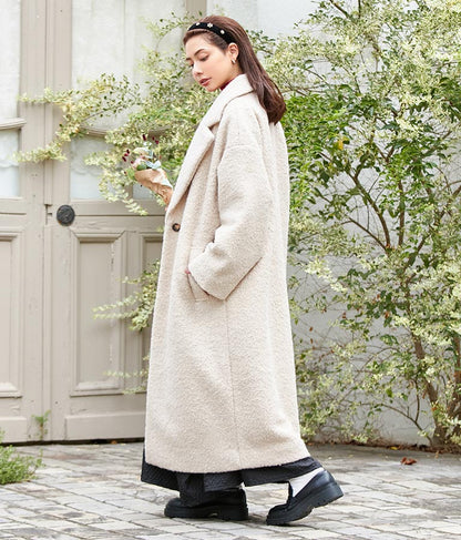 リングボア テーラード ロング コート 526-6712