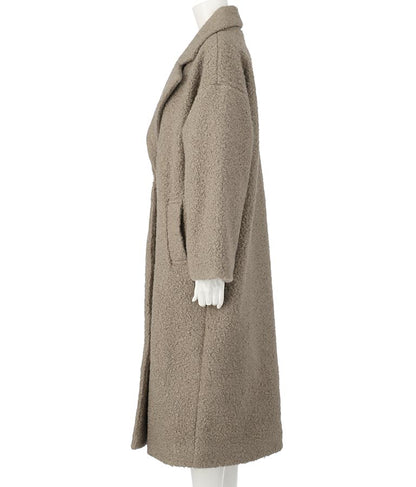 リングボア テーラード ロング コート 526-6712